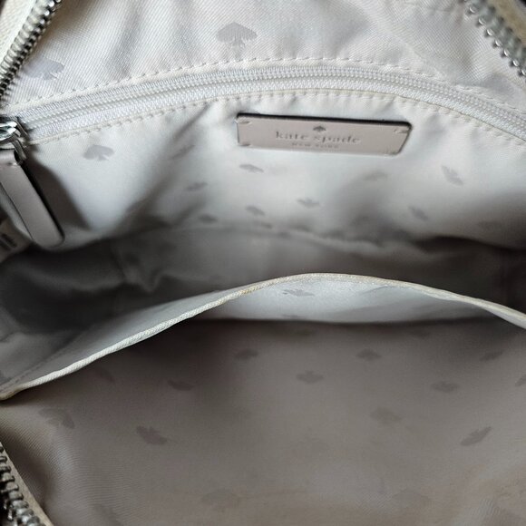 Kate Spade New York Spade Link Taupe And Cream Camera Crossbody Shoulder Bag COA - Picture 3 of 15